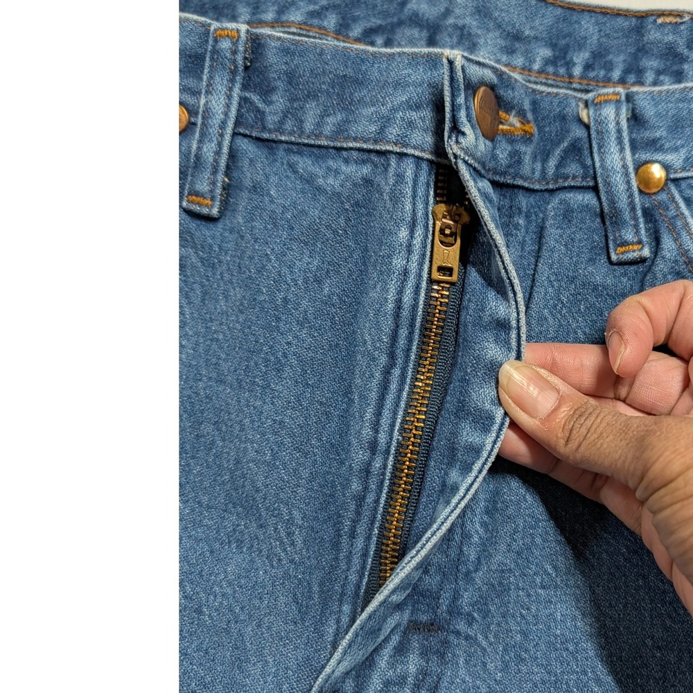 Wrangler 13MWZ Cowboy Cut Original Fit Jeans Blue Denim 33x32 Mens Straight Leg - Picture 9 of 13